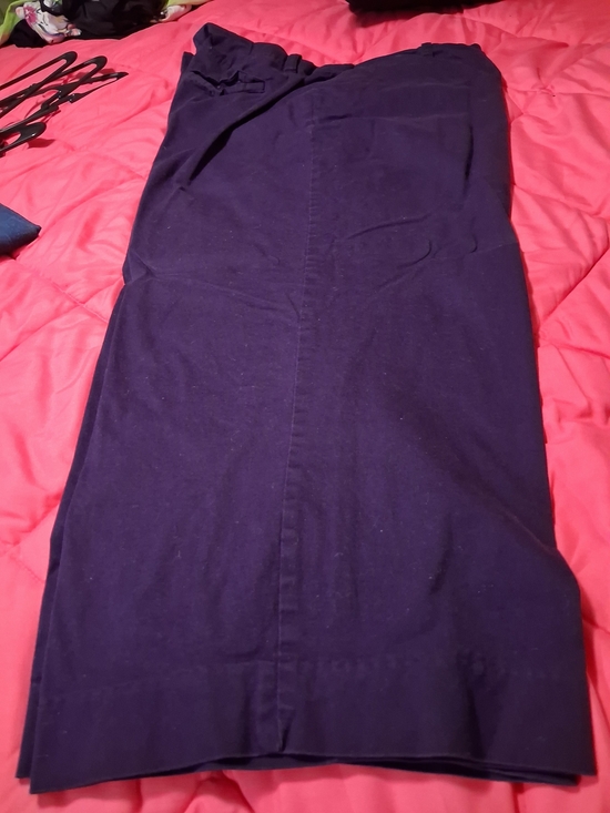 Pants - Navy Pencil Skirt - Classic Solid